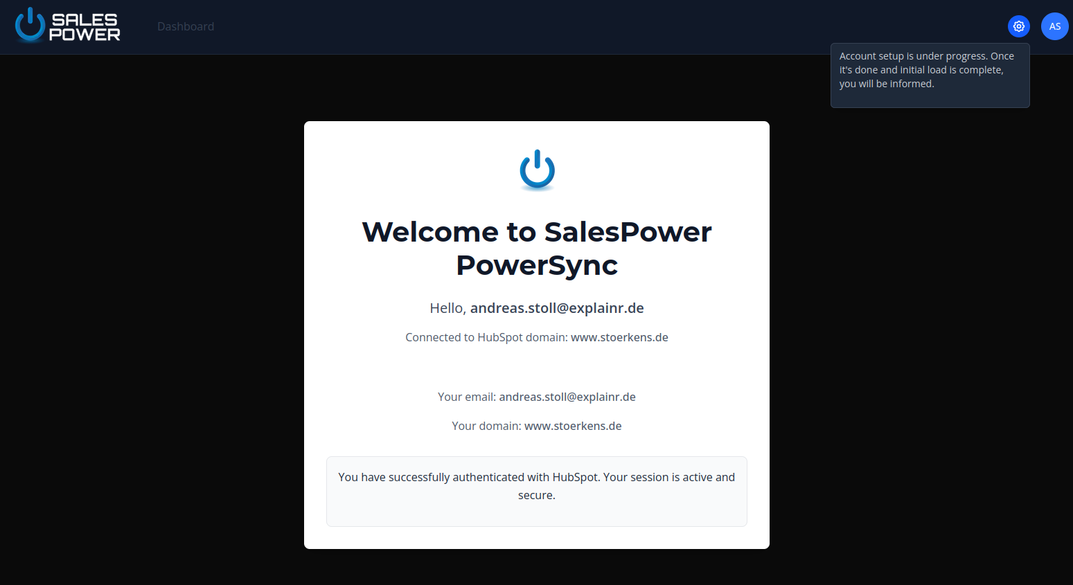 Sync Setup and Initial Load